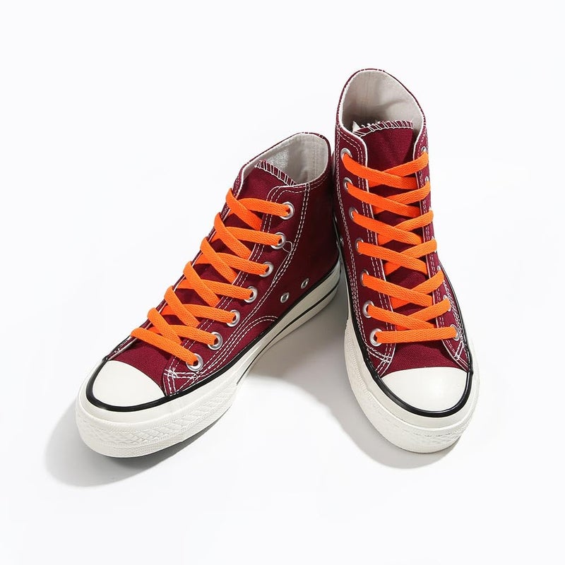 VSUDO 54" Flat Orange Shoe Laces for Sneakers, Shoelaces for Sneakers, Replacements Shoe Strings for Women or Men (1 Pair-Orange-137CM) - Image 4